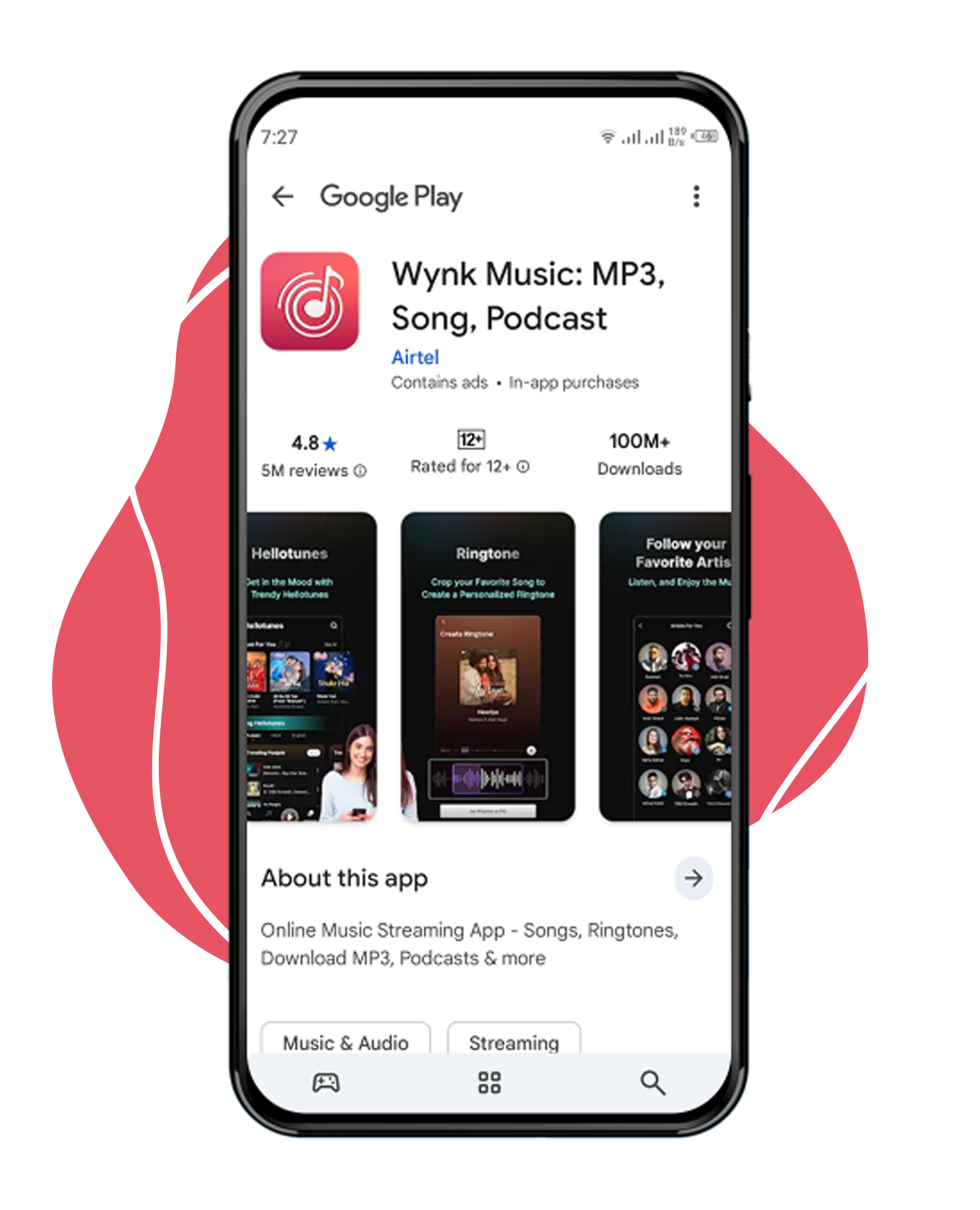 Wynk Music Streaming App on Google Play Store