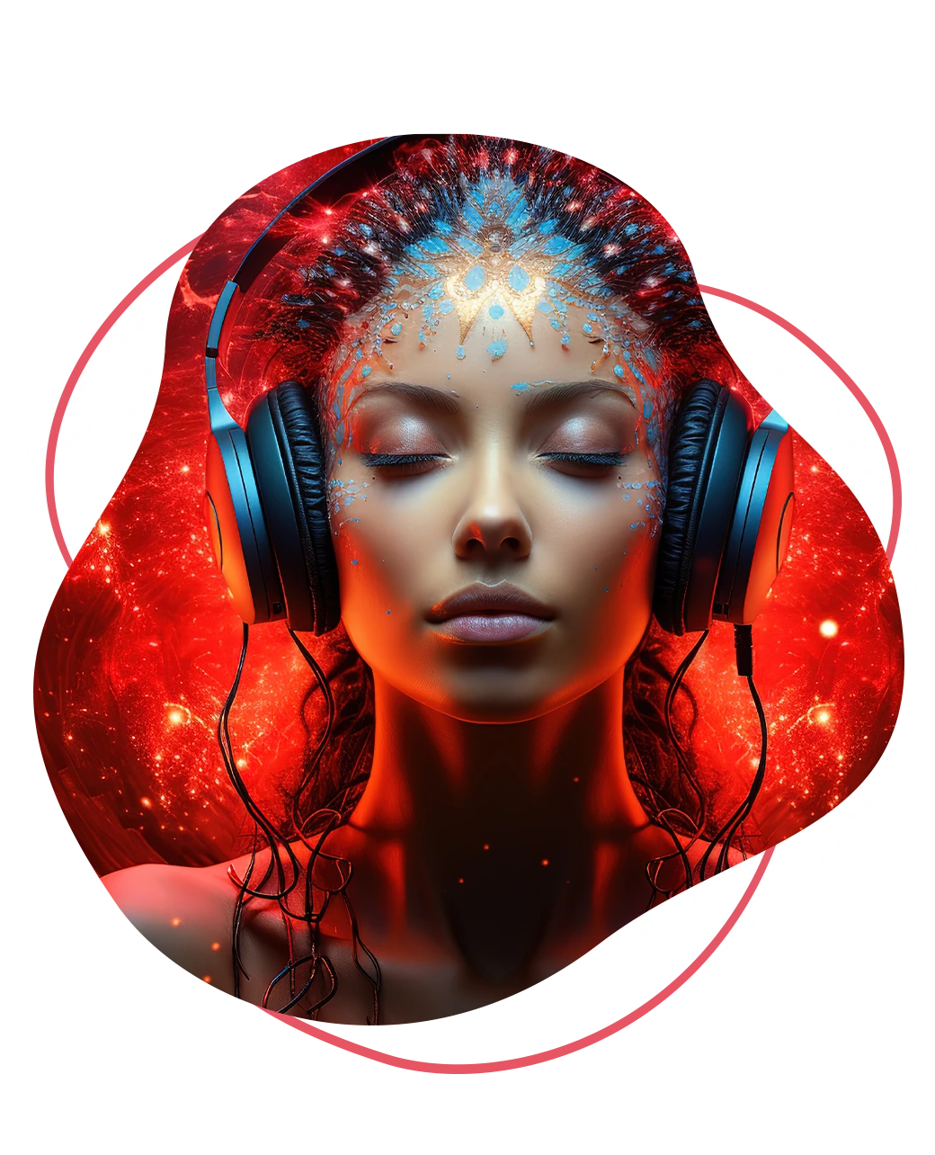 Woman enjoying music with headphones, symbolizing digital music future